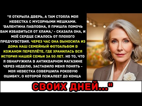 Видео: Невестка выбросила старый фотоальбом, пока меня не было дома. Она пожалела об этом, когда узнала...