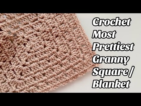 Видео: Узор для вязания крючком — бабушкин квадрат / плед. Простое пошаговое руководство по вязанию одея...