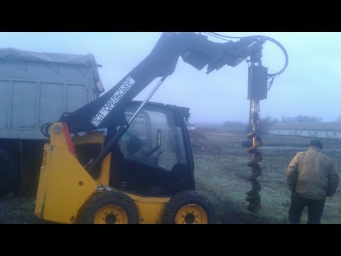 Видео: Самодельный гидробур на погрузчик JCB-155 EKO