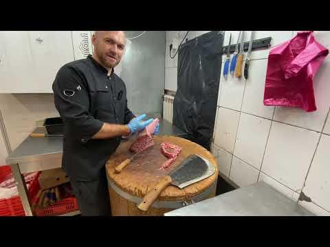 Видео: Рубщик мяса. Разруб свинины. Перед.8.1.