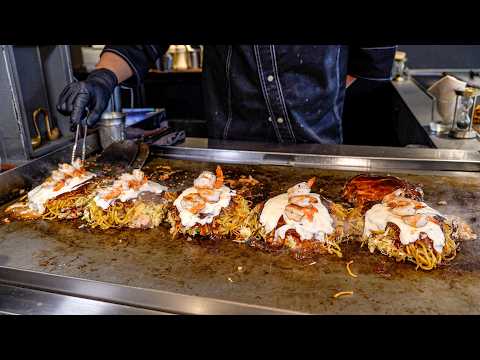 Видео: Окономияки нового уровня! Хрустящие, сочные и идеально сбалансированные с мандариновым соусом