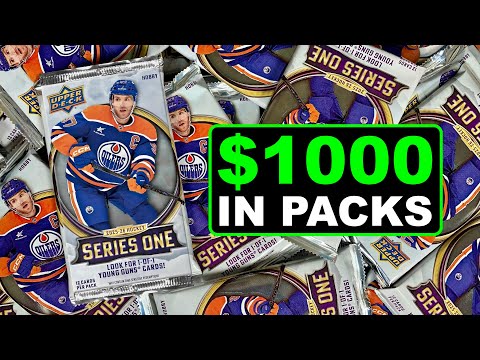 Видео: Открытие продаж наборов Upper Deck Series 1 Hockey Hobby стоимостью 1000 долларов США 2025-26