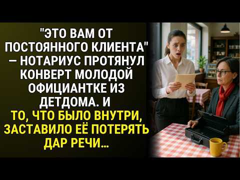 Видео: Выпустившись Из Детдома, Я Устроилась Официанткой, Но Однажды Постоянный Клиент Оставил Мне Конверт