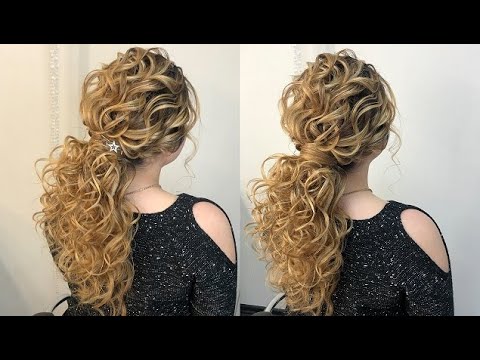 Видео: Ponytail Evening Hair Style. Coadă din bucle haotice. Низкий Хвост.  #hairstyle