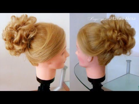 Видео: Причёска с высоким пучком. Быстро и просто. Видео-урок.