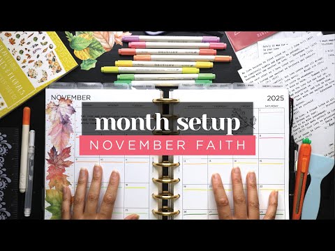 Видео: НАСТРОЙКА ПЛАНИРОВЩИКА НА НОЯБРЬ :: Планировщик веры: Ежемесячный план со мной