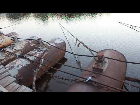 Видео: Понтонный мост на реке Моломе в Бечева после Кобры в Даровском районе Кировской области.