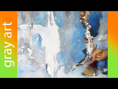 Видео: Как Рисовать Акрилом. Абстрактная картина. Acrylic painting