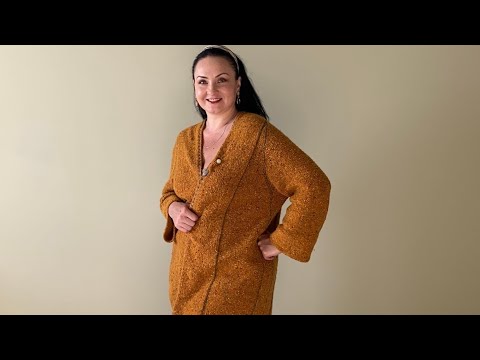 Видео: Твидовый кардиган Тыква. Реглан с погоном