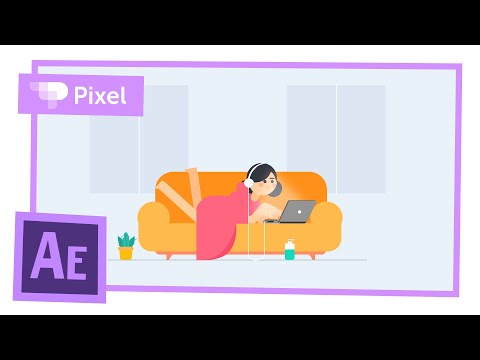 Видео: Анимируем девушку за компьютером в After Effects | уроки для новичков