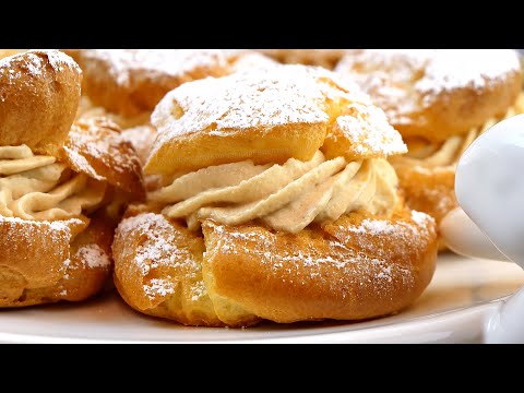 Видео: Заварные пирожные "Шу" со сливочно-кофейным кремом!