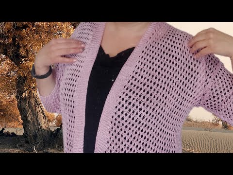 Видео: Простой ажурный кардиган, спицами😊