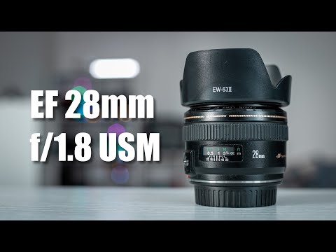 Видео: Canon EF 28mm f/1.8 USM - широкий и светосильный родной бюджетный фикс с натуральной перспективой.