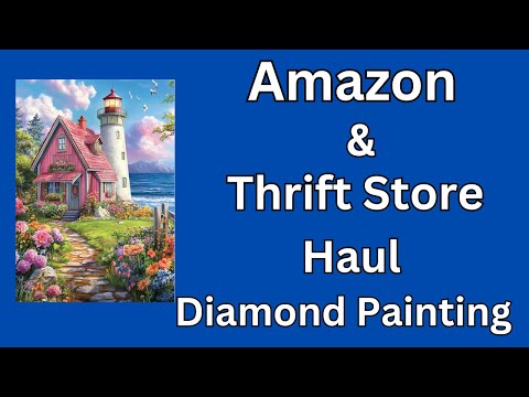 Видео: Алмазная живопись и другие вещи из Amazon и секонд-хенда — алмазное искусство — бюджетные изделия...