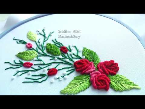Видео: EMBROIDERY: ROSES  Bullion stitch / ВЫШИВКА: РОЗЫ РОКОКО