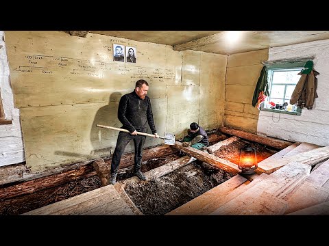 Видео: ЗАМЕНА ПОЛА В ДЕДОВСКОМ ДОМЕ. Сложности и решения.