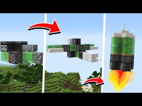 Видео: КАК СДЕЛАТЬ РАБОЧУЮ МАШИНУ В МАЙНКРАФТ БЕЗ МОДОВ! РАКЕТА В МАЙНКРАФТ!