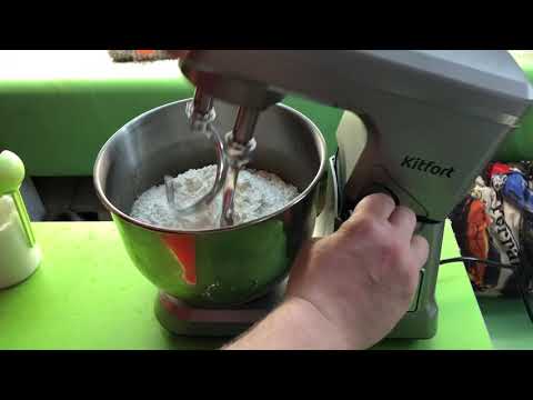 Видео: Хлеб на ржаной закваске с помощью планетарного миксера kitfort-1338