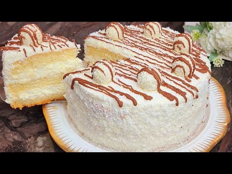 Видео: Боже как Вкусно! Привезла Рецепт из Италии! Теперь бисквит готовлю только так. ТОРТ РАФАЭЛЛО