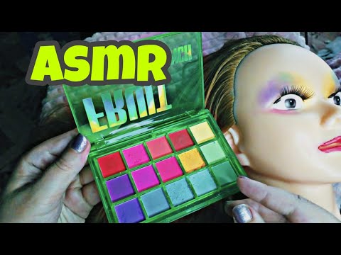 Видео: АСМР делаю летний яркий макияж на манекене (шепот) | ASMR doing summer bright makeup on a mannequin