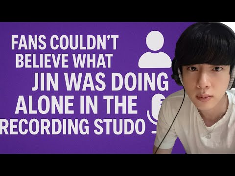Видео: Фанаты не могли поверить, что Джин делал один в студии звукозаписи…