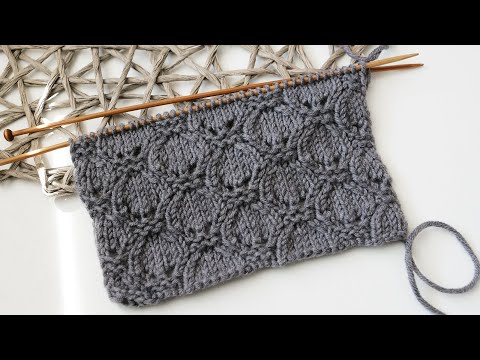 Видео: «Китайский фонарь» узор спицами 🏮 Free knitting pattern