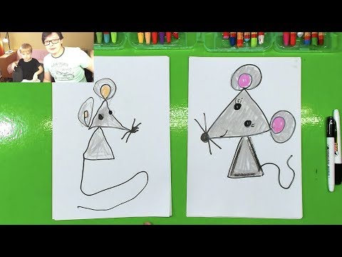 Видео: Рисуем МЫШКУ из ТРЕУГОЛЬНИКОВ для детей