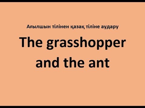 Видео: "Шегіртке мен құмырсқа" мысалын ағылшын тілінен қазақ тіліне аудару