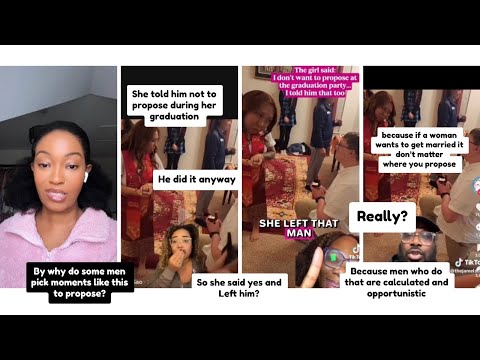 Видео: Она сказала ему не делать ей предложение во время ее выпускного, но он все равно сделал это.
