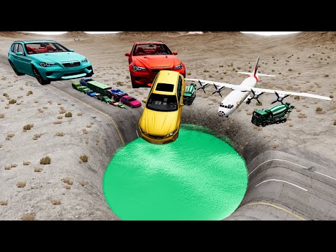 Видео: 🔥 БОЛЬШИЕ И МАЛЕНЬКИЕ МАШИНКИ против ГИГАНТСКОЙ ЯМЫ #89 💥 – BeamNG.drive Extreme Destruction Chal...