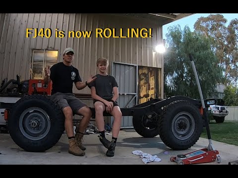Видео: EP41 — У нас есть шасси на колёсах, задняя часть FJ40 стоит на четвереньках! Переберите и установ...