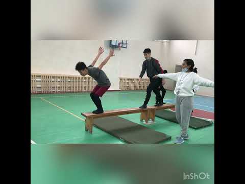 Видео: 8а сынып. Снарядтағы   гимнастикалық жаттығулар жиынтығы. 2 бөлім