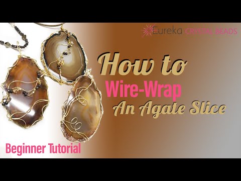 Видео: Как обернуть проволокой кусочек агата, чтобы создать красивый кулон в стиле бохо-шик