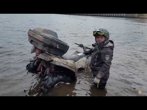 Видео: Осенние заплывы 🏊‍♂️ на Kawasaki Brute force 750.