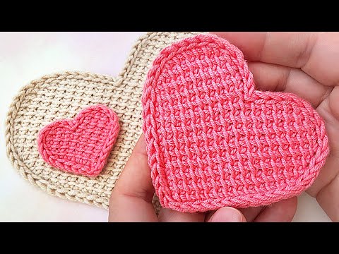 Видео: Плоское серце крючком - принцип увеличения размера