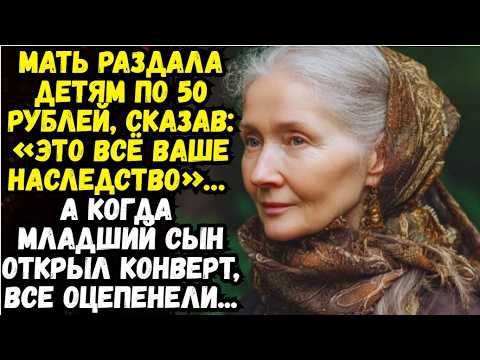 Видео: 💌Мать раздала детям по 50 рублей, сказав: «Это всё ваше наследство»… А когда младший сын...