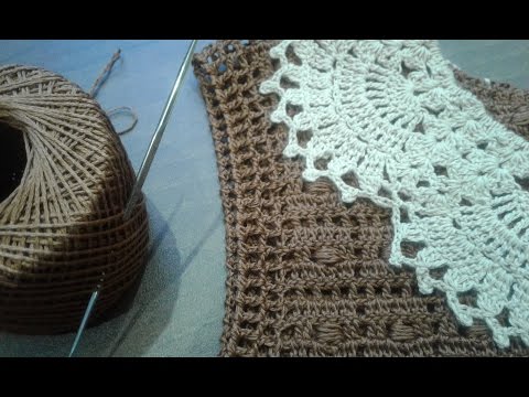 Видео: Платье крючком "Квадратики" (платье №6 из опроса). Часть 12.