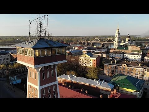 Видео: Рыбинск, съемка с квадрокоптера
