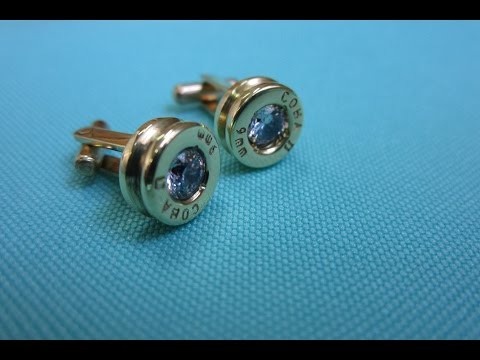 Видео: Как сделать запонки из гильзы. Cufflinks from the sleeve