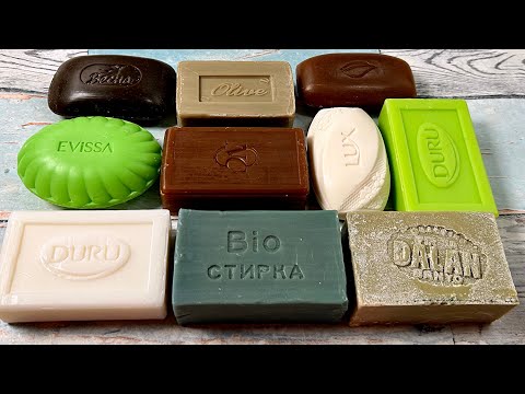 Видео: ASMR soap cutting 💚 Резка мыла АСМР