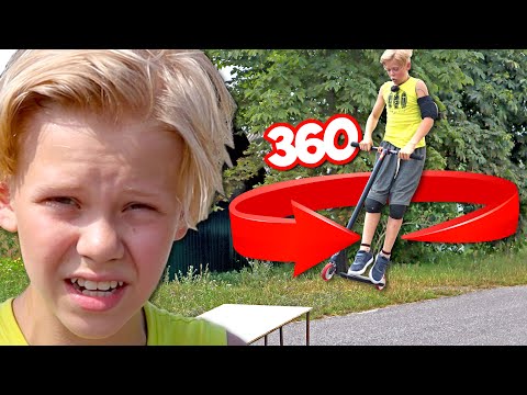 Видео: 360 на Самокате ! Новый Трюк в Деревенском Скейт Парке