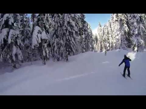 Видео: Домбай 2015 helmetcam январь