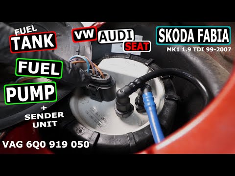 Видео: SKODA FABIA VAG Топливный насос и датчик MK1 99-07 Также в VW SEAT AUDI
