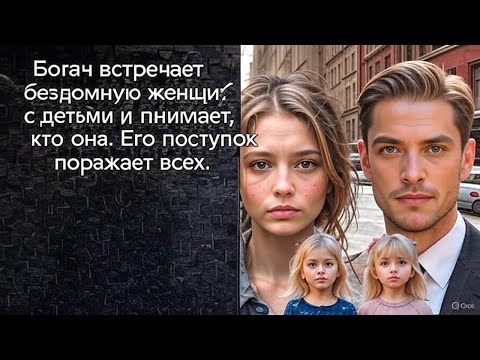 Видео: Богач встречает бездомную женщину с детьми и понимает, кто она. Его поступок поражает всех.