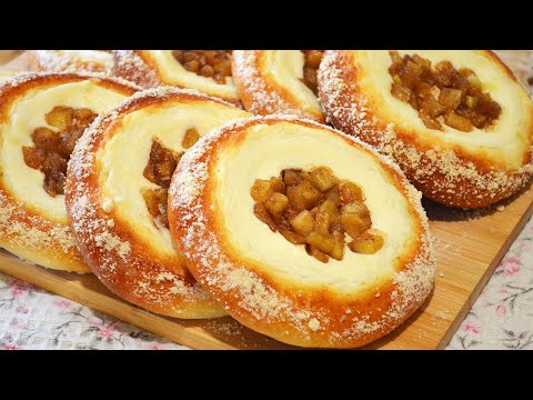 Видео: Аромат на весь дом!😍Самые вкусные творожные ватрушки с яблоками и штрейзелем | Танюшина кухня