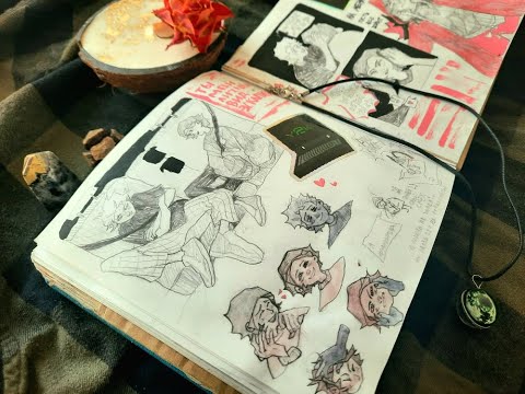 Видео: уютный обзор на квадратный скетчбук | sketchbook tour 2022 | [3\3]