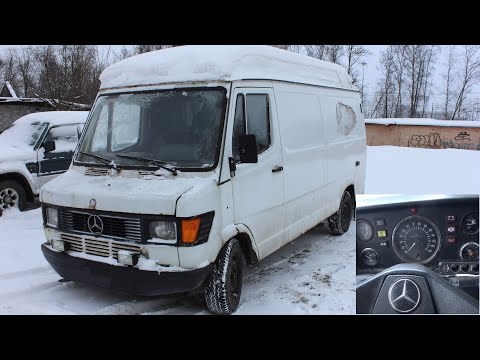 Видео: Mercedes-Benz T1 309D OM617 Diesel Hard cold start Холодный запуск -13*C