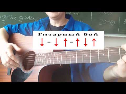 Видео: В. Цой "Когда твоя девушка больна" разбор на ГИТАРЕ аккорды, бой, как играть, как петь