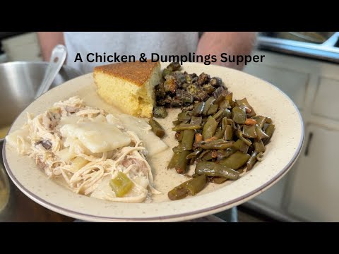 Видео: Курица и клецки, зеленая фасоль, жареная бамия, кукурузный хлеб и клубничный пирог = ВКУСНЯШКА!