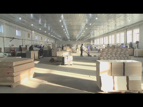 Видео: Завод по производству железобетонных изделий открыли в Туркестане